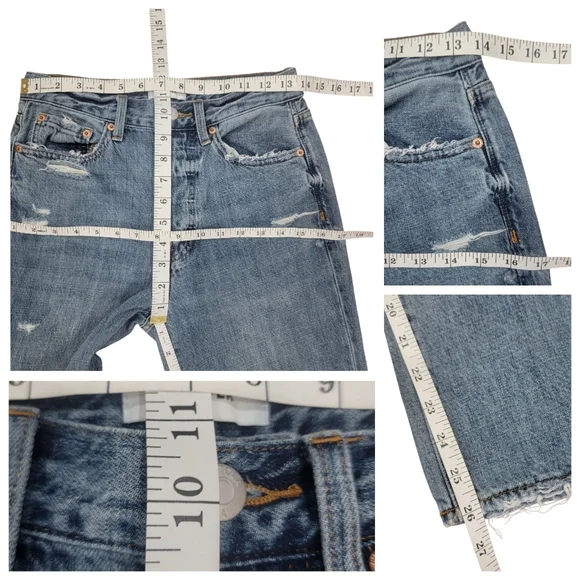 Pistola Charlie High Rise Straight Leg Ankle Length Button Fly Denim Wom… - Picture 14 of 16